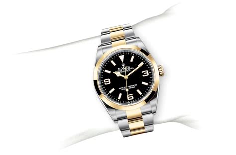 Rolex Explorer ทำจาก Oystersteel และทองคำ, .